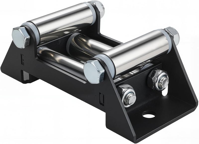 Wacece 4-Way Winch Roller Fairlead for ATV/UTV, 4 7/8" Bolt Centers, Fits 2000-3500 lbs Winches,#45 Carbon Steel Construction, ATV Winch Accessories - Image 1